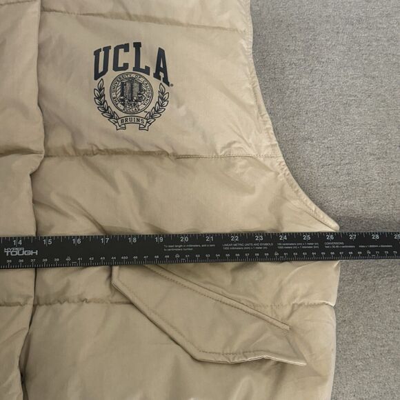 HM Vest Women XL Beige Quilted UCLA Collegiate Alumni Versatile Gorpcore Active - Picture 3 of 7